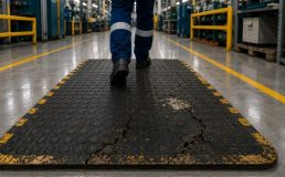Quais sinais indicam que o tapete industrial precisa ser substituído?